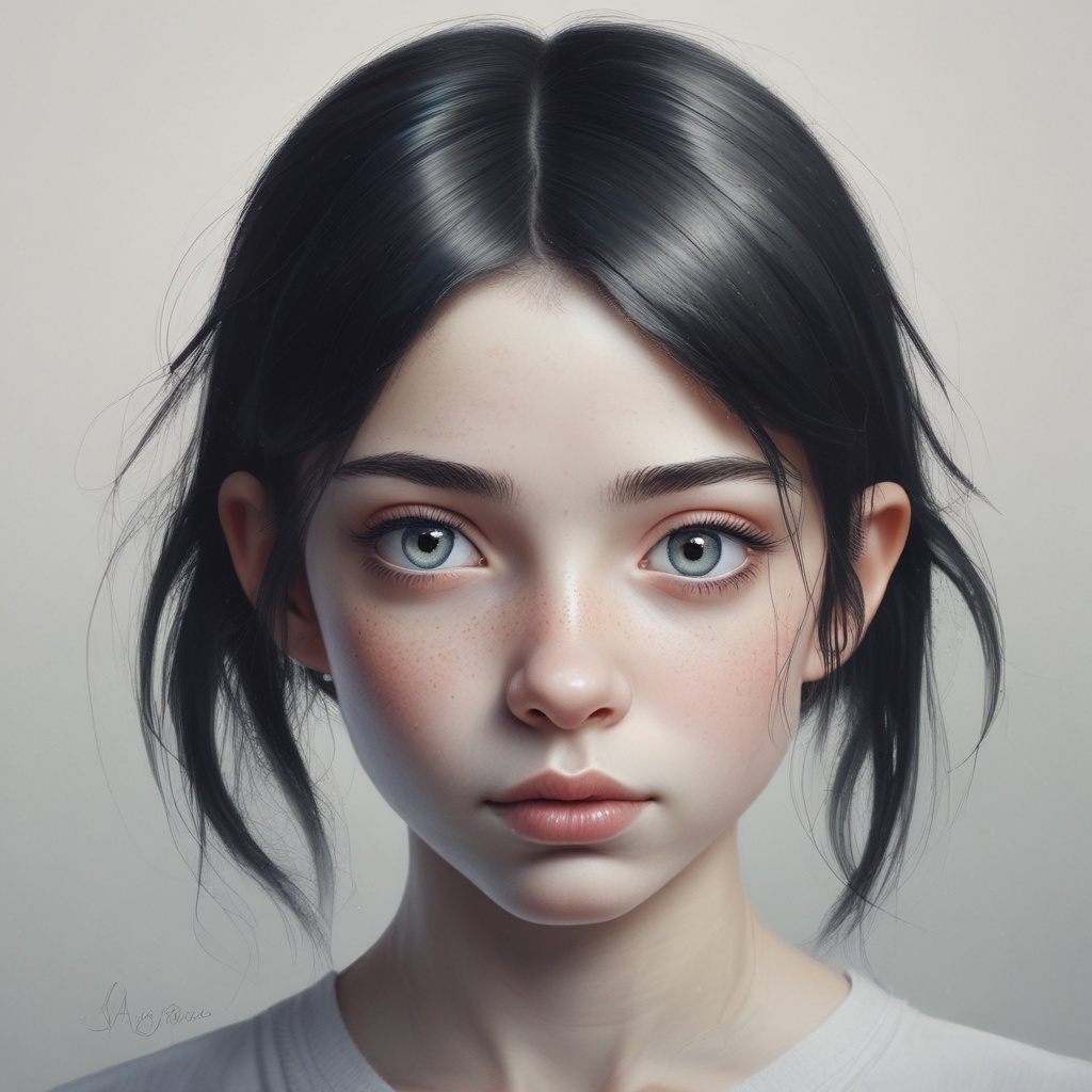girl with small eyes